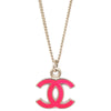 Chanel CC Logo Pendant Necklace Metal