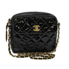 Secondhand Chanel Vintage Square Front Pocket Camera Bag Quilted Patent