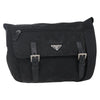 Secondhand Prada Double Buckle Flap Messenger Bag Tessuto