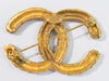 Chanel CC Brooch Textured Metal