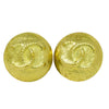 Secondhand Chanel Vintage CC Logo Round Clip on Earrings Textured