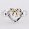 Tiffany & Co. Heart Ribbon Ring Silver 925 and K18 Yellow Gold