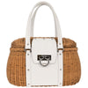 Salvatore Ferragamo Basket Gancini Handbag Leather and Wicker
