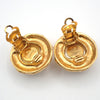 Secondhand Chanel Vintage Round Clip-On Earrings Metal with Faux