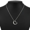 Tiffany & Co. Elsa Peretti Open Heart Pendant Necklace Sterling Silver