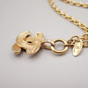 Chanel Vintage Quilted CC Pendant Necklace Metal