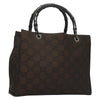 Gucci Vintage Bamboo Handle Tote GG Nylon