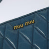 Miu Miu Zip Wristlet Pouch Matelasse Leather