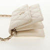 Secondhand Chanel Camellia Bow Flap Card Holder with Chain Quilted