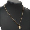 Secondhand Christian Dior CD Pendant Necklace Metal and Crystals