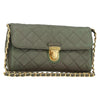 Secondhand Prada Pushlock Chain Flap Bag Quilted Tessuto