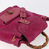 Gucci Vintage Bamboo Backpack Suede
