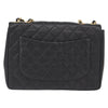 Secondhand Chanel Vintage Classic Single Flap Bag Quilted Caviar