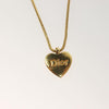 Secondhand Christian Dior Logo Heart Pendant Necklace