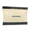 Balenciaga Navy Pochette Canvas and Leather