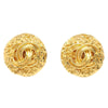 Chanel Vintage Round CC Clip-On Earrings Metal