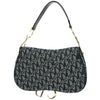 Christian Dior Vintage Double Saddle Bag Diorissimo Canvas