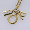 Secondhand Christian Dior Logo Pendant Necklace
