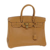 Secondhand Hermes Birkin Handbag Beige Togo