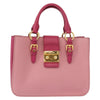 Miu Miu Madras Convertible Lock Tote Leather