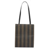 Fendi Vintage Logo Stamp Tote Pequin Coated Canvas