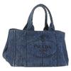 Prada Canapa Open Tote Denim