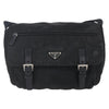 Secondhand Prada Double Buckle Flap Messenger Bag Tessuto