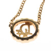 Secondhand Christian Dior Vintage Logo Round Pendant Necklace
