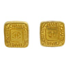 Chanel Vintage CC Square Clip-On Earrings Metal