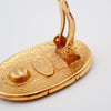 Secondhand Chanel Vintage CC Crown Oval Plate Clip-On Earrings