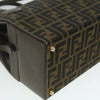 Fendi Vintage Top Handle Lock Box Bag Zucca Canvas
