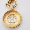 Chanel Vintage CC Round Cut-Out Pendant Necklace Metal
