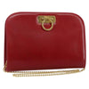 Salvatore Ferragamo Vintage Gancini Chain Shoulder Bag Leather