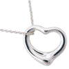 Tiffany & Co. Elsa Peretti Open Heart Pendant Necklace Sterling Silver