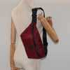 Secondhand Burberry Waist Bag Red Nylon Bags