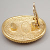 Secondhand Chanel clips bouton ovale ange logo Gold-plated