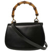 Gucci Vintage Convertible Bamboo Top Handle Bag Leather