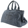 Secondhand Prada Canapa Tote Blue Denim Jeans Bags