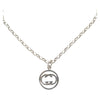 Secondhand Gucci Engraved Interlocking G Chain Link Pendant Necklace Sterling