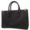 Prada Lux Double Zip Frame Tote Saffiano Leather