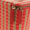 Secondhand Chanel Classic Vanity Case with Chain Striped Raffia and Jute