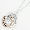 Tiffany & Co. 1837 Interlocking Circles Pendant Necklace Sterling Silver and Rubedo