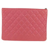 Chanel O Case Clutch Quilted Lambskin