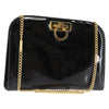 Salvatore Ferragamo Vintage Gancini Chain Shoulder Bag Patent Leather