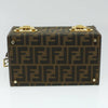 Fendi Vintage Top Handle Lock Box Bag Zucca Canvas