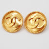 Chanel Vintage Round CC Clip-On Earrings Metal