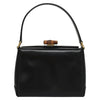 Gucci Vintage Convertible Bamboo Box Crossbody Bag Leather