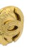 Chanel Vintage CC Round Clip-On Earrings Metal