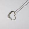 Tiffany & Co. Elsa Peretti Open Heart Pendant Necklace Sterling Silver