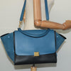 Secondhand Celine Trapeze Bag Blue Leather Bags